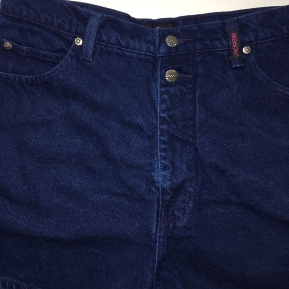 Sasson vintage high waisted shorts dark denim - Picture 2 of 7